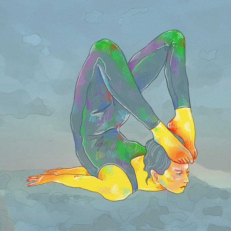 Locust Pose
---------
 (  ,      )