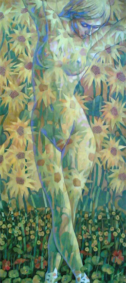 Sunflowers /2005/45x100  -
---------
 (  ,      )