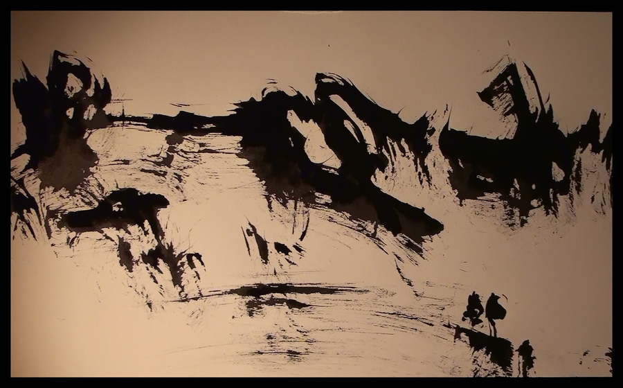 ZEN LANDSCAPE (34) sumi ink on paper
---------
 (  ,      )