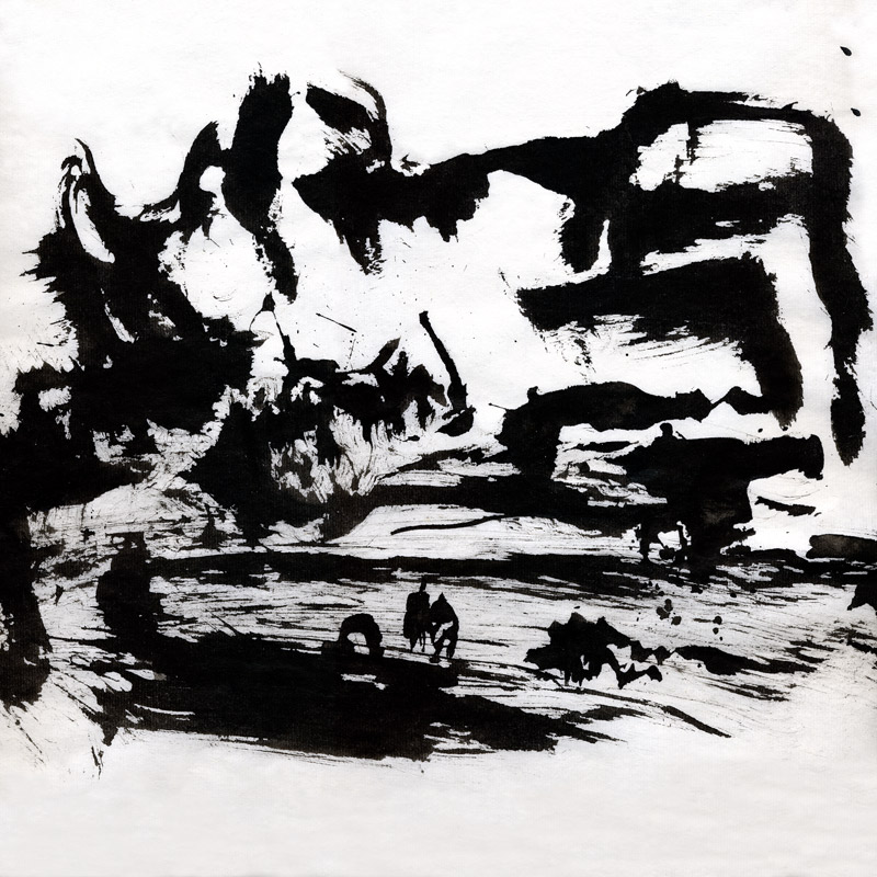 ZEN LANDSCAPE (16) sumi ink on rice paper 33x33 sm
---------
 (  ,      )