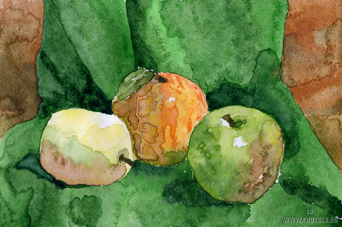 pomme de aquarelle
---------
 (  ,      )