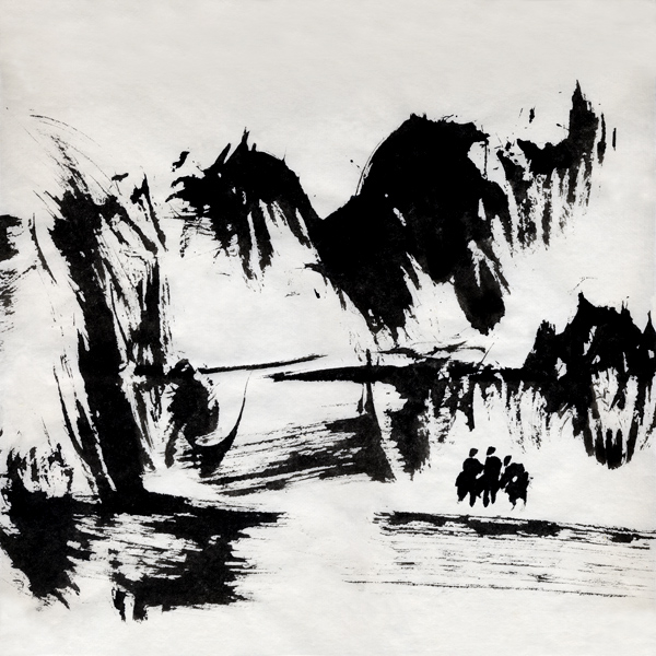 ZEN LANDSCAPE (13) sumi ink on rice paper 33x33 sm
---------
 (  ,      )