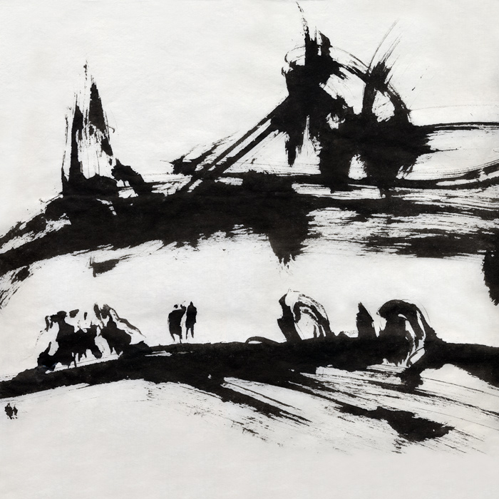 ZEN LANDSCAPE (15) sumi ink on rice paper 33x33 sm
---------
 (  ,      )