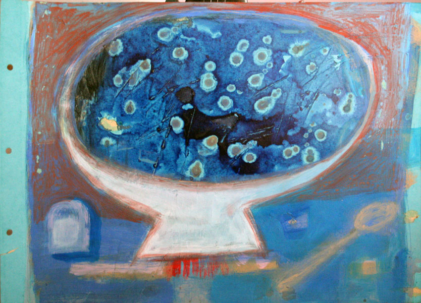 the blue soup
---------
 (  ,      )