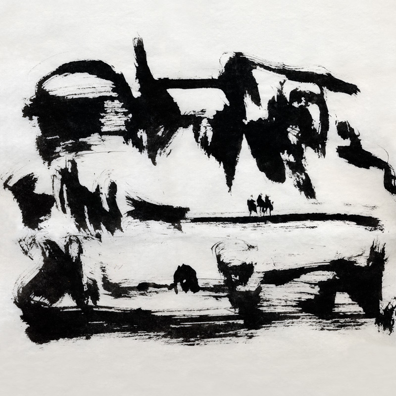 ZEN LANDSCAPE (18) sumi ink on rice paper 33x33 sm
---------
 (  ,      )