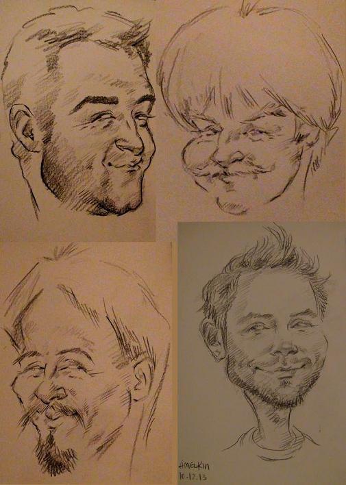 ACTION!! Caricatures, Portraits, Lightning Sketches!
---------
 (  ,      )