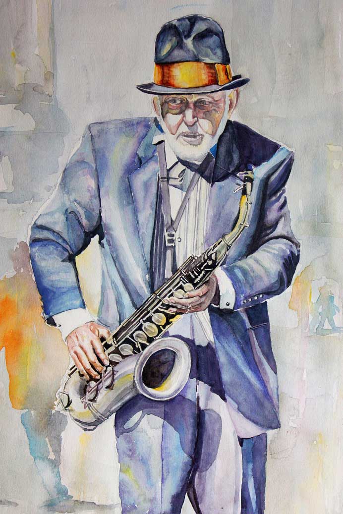 Old Saxophonist
---------
 (  ,      )