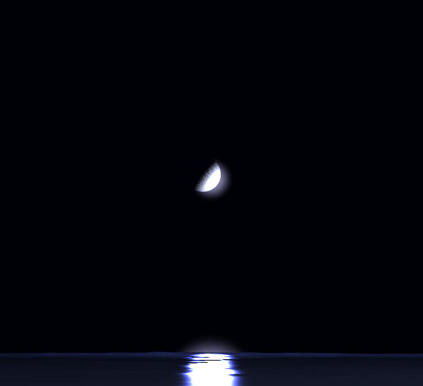 Moon
---------
 (  ,      )