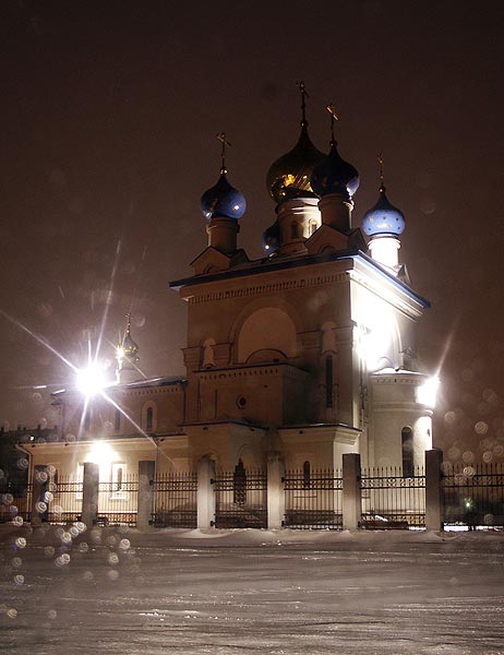 Ночной храм в Ставрополе