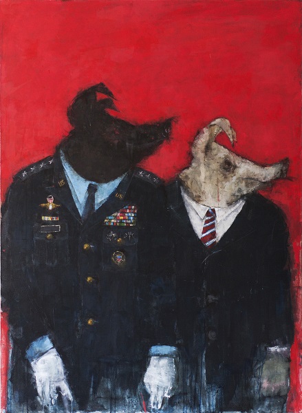 Two Pigs, 150x110cm, oil on linen, 2015
---------
 (  ,      )